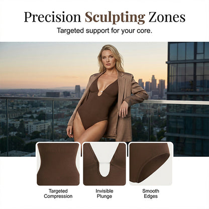 👙 NUR FÜR KURZE ZEIT: 50 % RABATT! ✨ Figurformender Body mit V-Ausschnitt für Damen – geschmeidig, stützend, vielseitig 💫