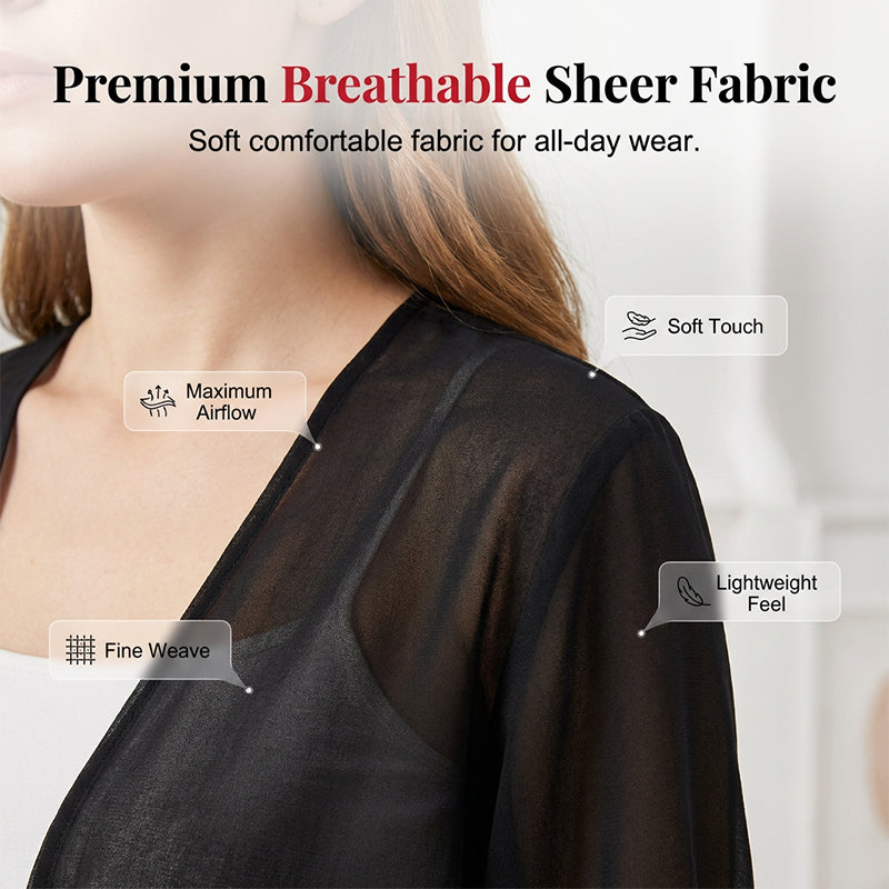Elegantes, kurzes Chiffon-Top für Damen mit Bindeband vorne