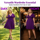 Elegantes V-Ausschnitt-Kleid mit gedrehtem Vorderteil und Taschen