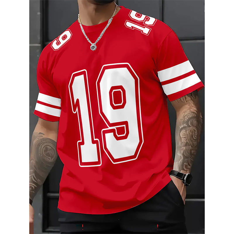 🏆LETZTER TAG DES SALE – 50 % RABATT🔥Lässiges Kurzarm-Oberteil mit sportlichem Nummernprint