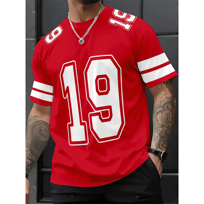 🏆LETZTER TAG DES SALE – 50 % RABATT🔥Lässiges Kurzarm-Oberteil mit sportlichem Nummernprint
