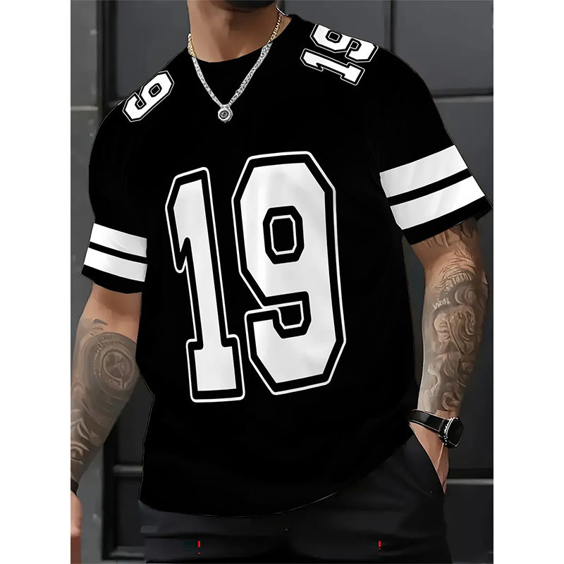 🏆LETZTER TAG DES SALE – 50 % RABATT🔥Lässiges Kurzarm-Oberteil mit sportlichem Nummernprint