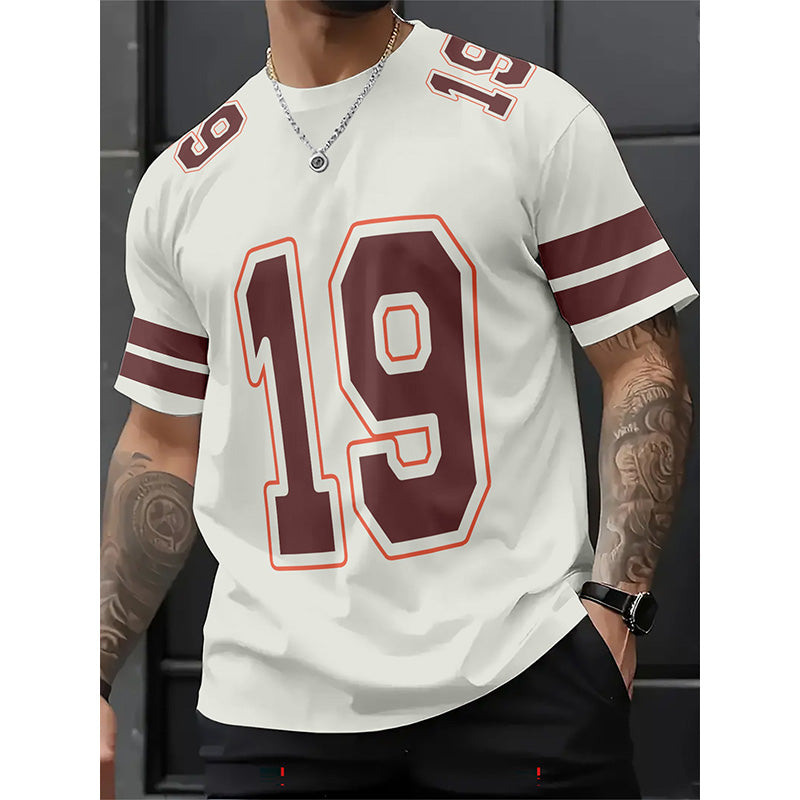 🏆LETZTER TAG DES SALE – 50 % RABATT🔥Lässiges Kurzarm-Oberteil mit sportlichem Nummernprint