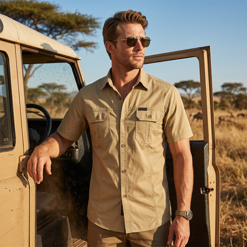 💥 Zeitlich begrenztes Angebot: 50 % Rabatt 👕 Taktisches Kurzarmhemd für Herren – Elegant, praktisch und vielseitig kombinierbar ✨