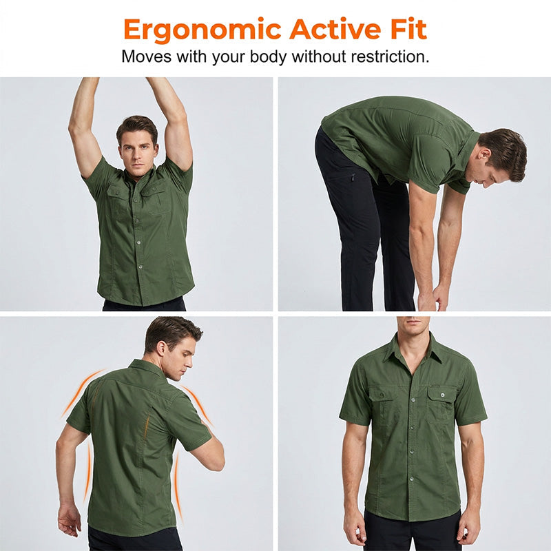 💥 Zeitlich begrenztes Angebot: 50 % Rabatt 👕 Taktisches Kurzarmhemd für Herren – Elegant, praktisch und vielseitig kombinierbar ✨