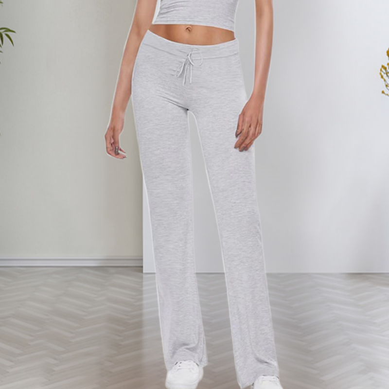 🎉2026 NEUE PRODUKTE – HEISSER VERKAUFSSCHLAGER✨ Damen-Casual-Set aus uni-farbenem T-Shirt und Straight-Leg-Hose