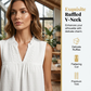 👚 NUR FÜR BEGRENZTE ZEIT: 66 % RABATT! ✨ Ärmelloses Top mit Polka-Dots – V-Ausschnitt aus Spitze, Rüschen, Babydoll-Schnitt 🌼