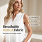 👚 NUR FÜR BEGRENZTE ZEIT: 66 % RABATT! ✨ Ärmelloses Top mit Polka-Dots – V-Ausschnitt aus Spitze, Rüschen, Babydoll-Schnitt 🌼