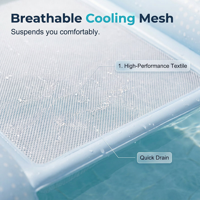 🏊‍♀️☁️ Skin-Friendly PVC Pool Lounger Float – 50% RABATT! Hautfreundlich, bequem, perfekt für Pool & Meer. 🔥💦