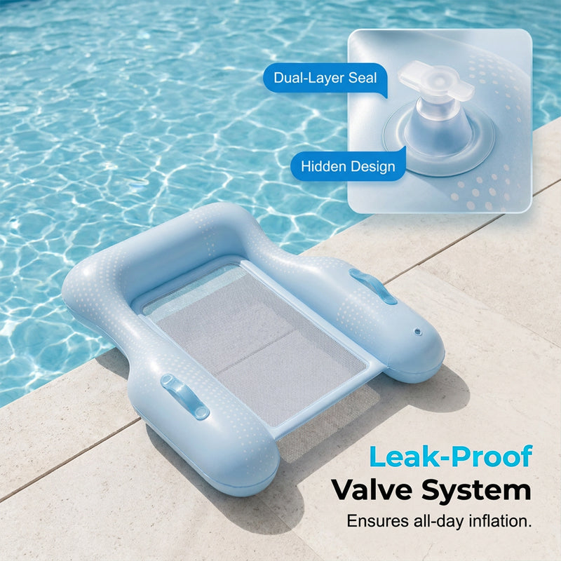 🏊‍♀️☁️ Skin-Friendly PVC Pool Lounger Float – 50% RABATT! Hautfreundlich, bequem, perfekt für Pool & Meer. 🔥💦