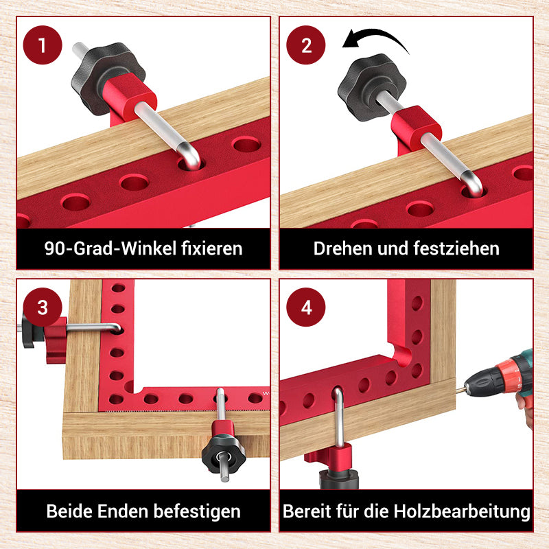 📐 Aluminium-Winkel & 90°-Spannblock-Set – vielseitig für Holzverbindungen, Rahmen & DIY-Projekte 🪚