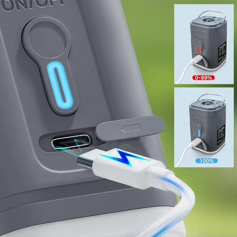🏕️ PROMO FLASH : 50% DE RÉDUCTION ! Pompe à Air Rechargeable pour Camping – Gonflage Rapide 200 L/min, Éclairage LED & Batterie 1200 mAh for des Aventures Sans Tracas ✨🔋