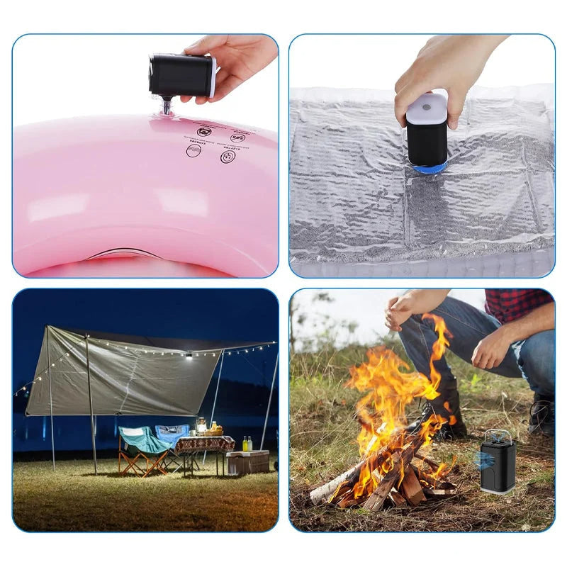 🏕️ PROMO FLASH : 50% DE RÉDUCTION ! Pompe à Air Rechargeable pour Camping – Gonflage Rapide 200 L/min, Éclairage LED & Batterie 1200 mAh for des Aventures Sans Tracas ✨🔋