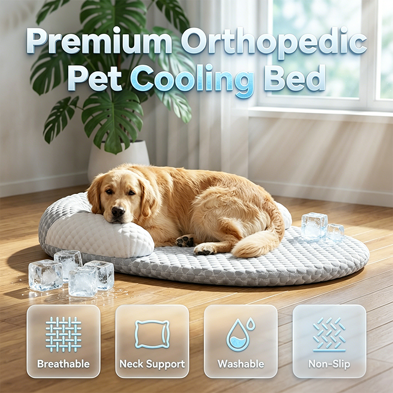 🐾 50% RABATT! ❄️ Atmungsaktives Kühlbett für Haustiere – Ice-Silk, waschbar & kühl ohne Strom – Perfekt für heiße Sommertage – entspannte Erfrischung für Hund oder Katze 🌞✨🐶