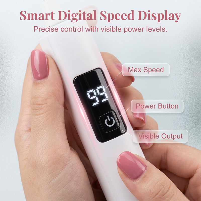💎NUR KURZE ZEIT 50% RABATT!✨Professionelles elektrisches Nagelfeilen-Set mit Digitaldisplay & 4 Aufsätzen – Kabellos, ergonomisch für Heim-Maniküre & Pediküre