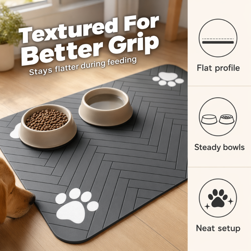 🐾 50% DE RÉDUCTION! 💧 Tapis de gamelle en terre de diatomées – Séchage rapide & anti-débordement ✨