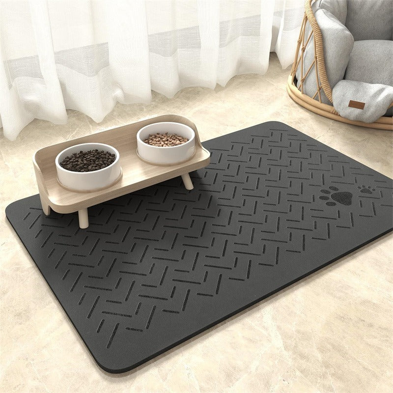 🐾 50% DE RÉDUCTION! 💧 Tapis de gamelle en terre de diatomées – Séchage rapide & anti-débordement ✨