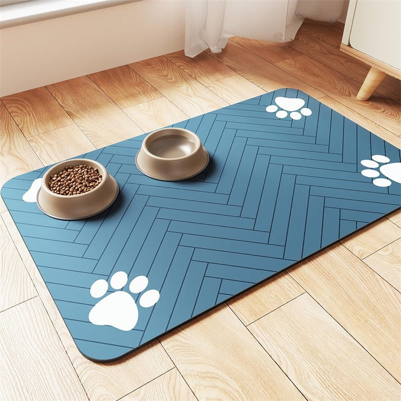 🐾 50% DE RÉDUCTION! 💧 Tapis de gamelle en terre de diatomées – Séchage rapide & anti-débordement ✨