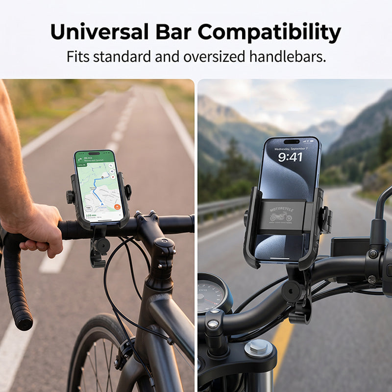 🔥 50% RABATT! 🚲 Schnellverschluss-Fahrrad-Handyhalterung – Stoßfest, 360° drehbar & universell passend – Perfekt für Navigation & Outdoor-Rides – Sicher & praktisch 🛡️✨
