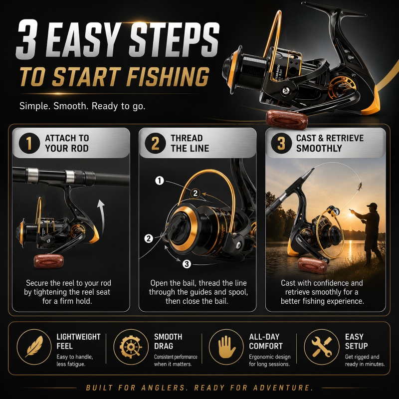 🎣⚙️ CNC-Rolle zum Spinnfischen – leicht, 13+1 Kugellager, Carbon-Bremse – für sanften & präzisen Wurf! 🌊