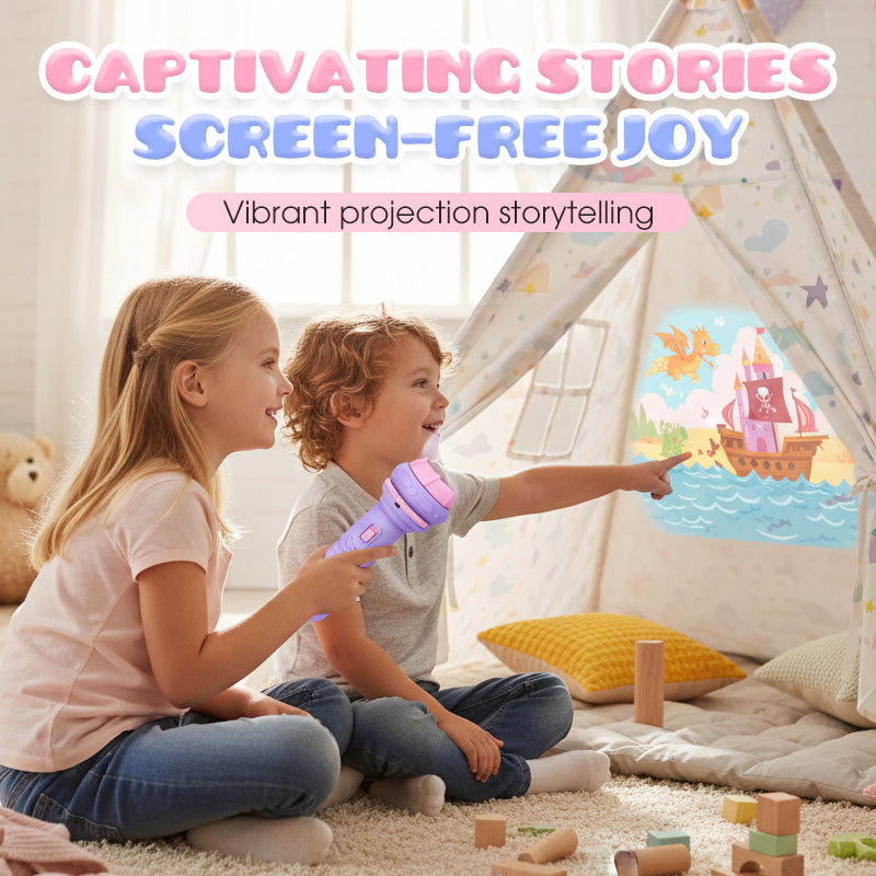 🧠 -50% ! 🌟 Projecteur d’Histoires pour Enfants – ABS – Cartes Interchangeables Animaux & Lettres – Stimule Imagination et Langage – Cadeau Éducatif 🦁