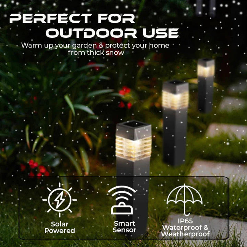 🌞🌨️ Lampe Solaire Extérieure avec Fonction Dégivrante – Sans Fil, Capteur Thermique et Éclairage Automatique