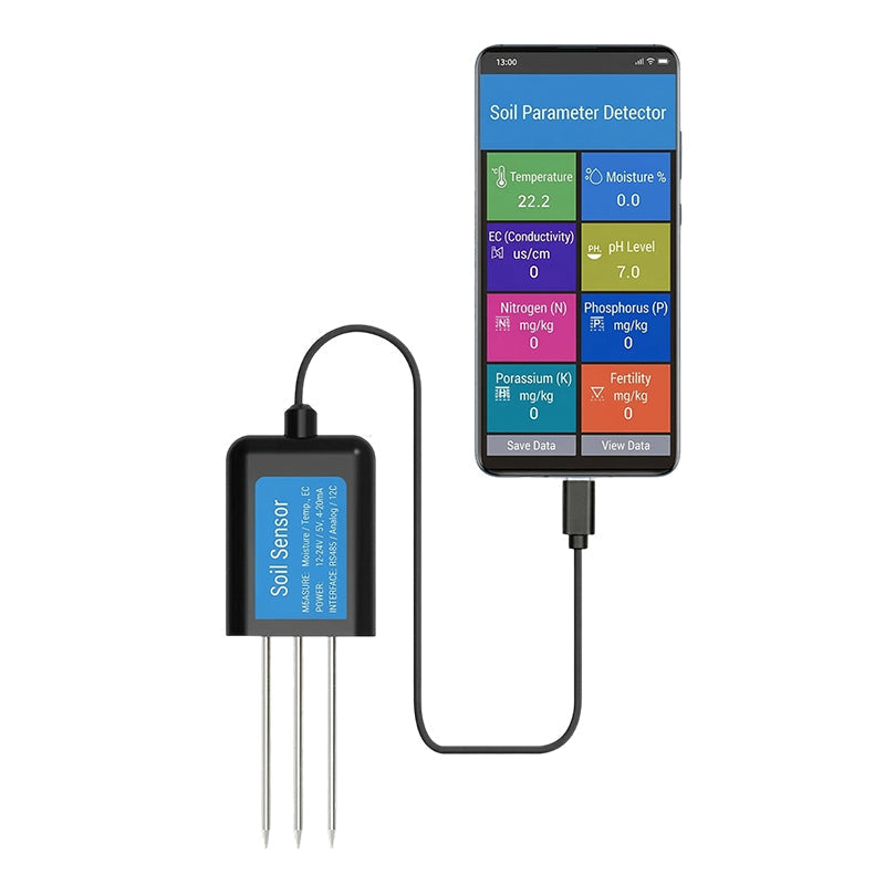 🌱 ZEITLICH BEGRENZT 50% RABATT! 📊 7-in-1 USB Bodentester – Bodenanalyse über praktische App 📱