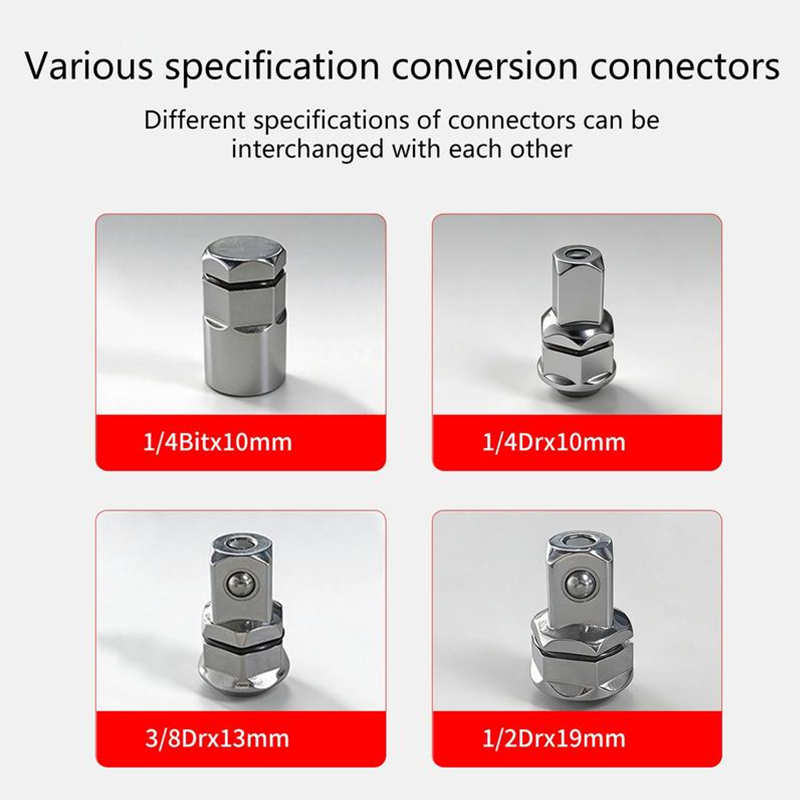 📢📢Limitiertes Angebot – 55% !!⏰CR-V Stahl Ratschenschlüssel-Adapter Steckschlüssel-Konverter-Set