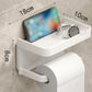Wandmontierter Toilettenpapierhalter mit Ablage