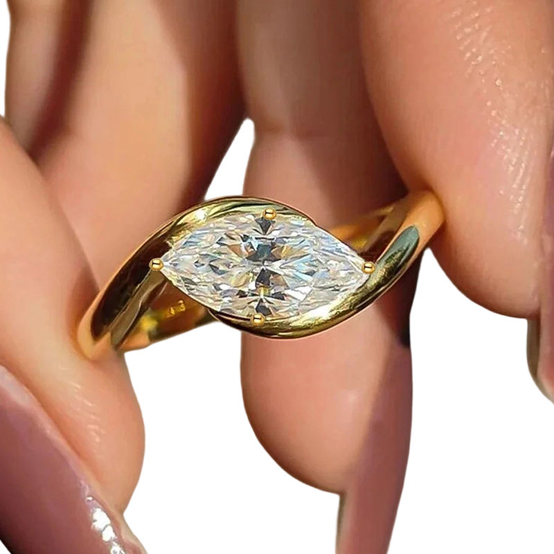 ⏳Zeitlich begrenzter 50% Rabatt⏰Strahlender Marquise-Ring💍