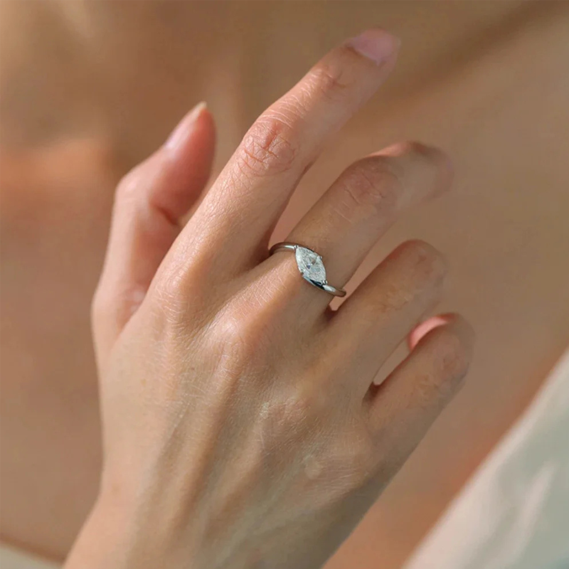⏳Zeitlich begrenzter 50% Rabatt⏰Strahlender Marquise-Ring💍