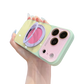 📱Handyhülle mit 360°-drehbarem Ringständer im Color-Block-Design