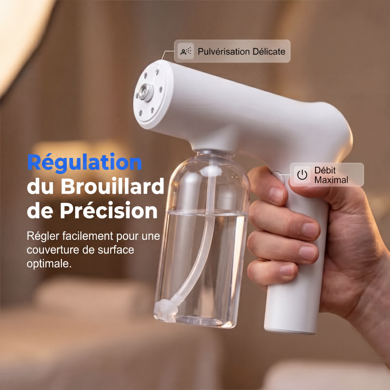 🔫 50% DE RÉDUCTION! 💨 Pistolet atomiseur nano – Brume fine, rechargeable & léger 🌿