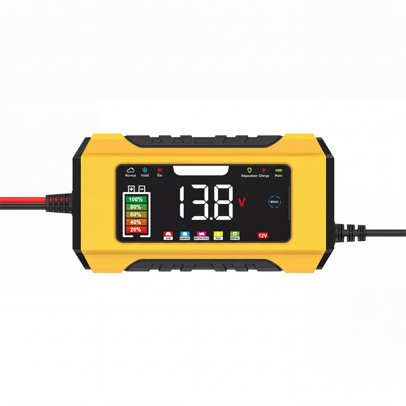 🔋 50% DE RÉDUCTION! ⚡ Chargeur batterie 12V – 9 étapes, réparation par impulsions & écran LCD 🚗
