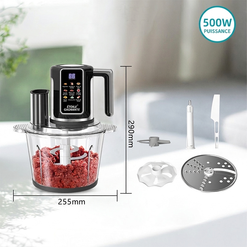 💯Robot culinaire multifonction avec commande tactile et bol en verre