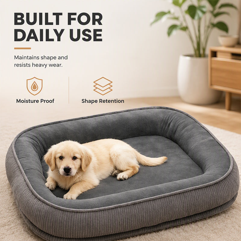 📢📢50 % DE RÉDUCTION !! ⏰Lit Confortable pour Animaux – Mousse de Soutien & Double Texture Respirante pour un Repos Douillet.