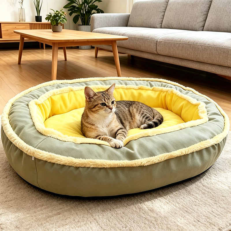 📢📢50 % DE RÉDUCTION !! ⏰Lit Confortable pour Animaux – Mousse de Soutien & Double Texture Respirante pour un Repos Douillet.