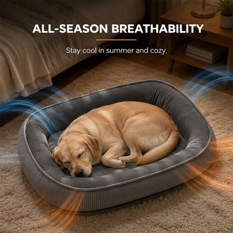 📢📢50 % DE RÉDUCTION !! ⏰Lit Confortable pour Animaux – Mousse de Soutien & Double Texture Respirante pour un Repos Douillet.