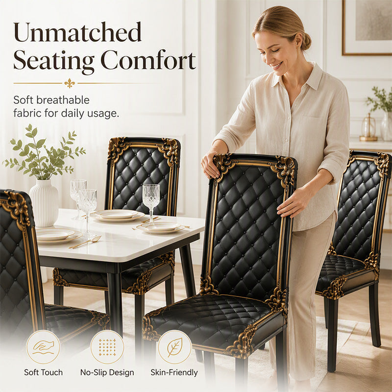🪑🧼 Housse de chaise extensible – Lavable et ajustable, protège et relooke vos chaises en un clin d’œil, pour une salle à manger toujours impeccable 🏠✨
