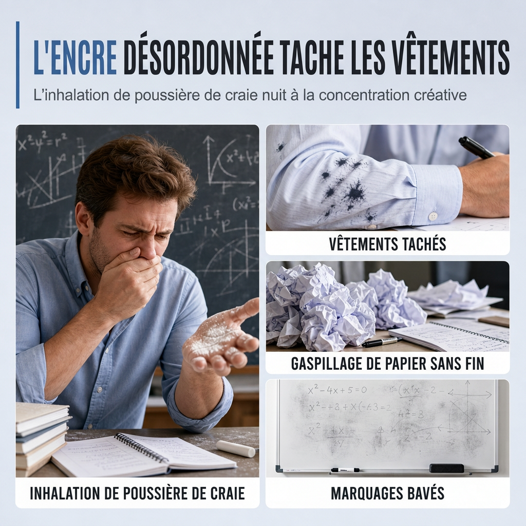 📋 PROMO FLASH : 50% DE RÉDUCTION ! Tableau Blanc Magnétique Sans Encre – Stylet 0,5 mm, Effacement Instantané & Protection Oculaire for une Écriture Propre et Portable ✨✍️