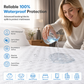 ⏳Time-Limited Special⏰Waterproof Fitted Sheet – Solid Color Machine Washable Mattress Protector Cover, Soft Breathable Bed Cover for Bedroom, Guest Room & Dorm ✨