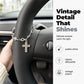 Retro Alloy Car Steering Wheel Pendant Cross Star Charm Ornament