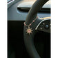Retro Alloy Car Steering Wheel Pendant Cross Star Charm Ornament