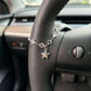 Retro Alloy Car Steering Wheel Pendant Cross Star Charm Ornament
